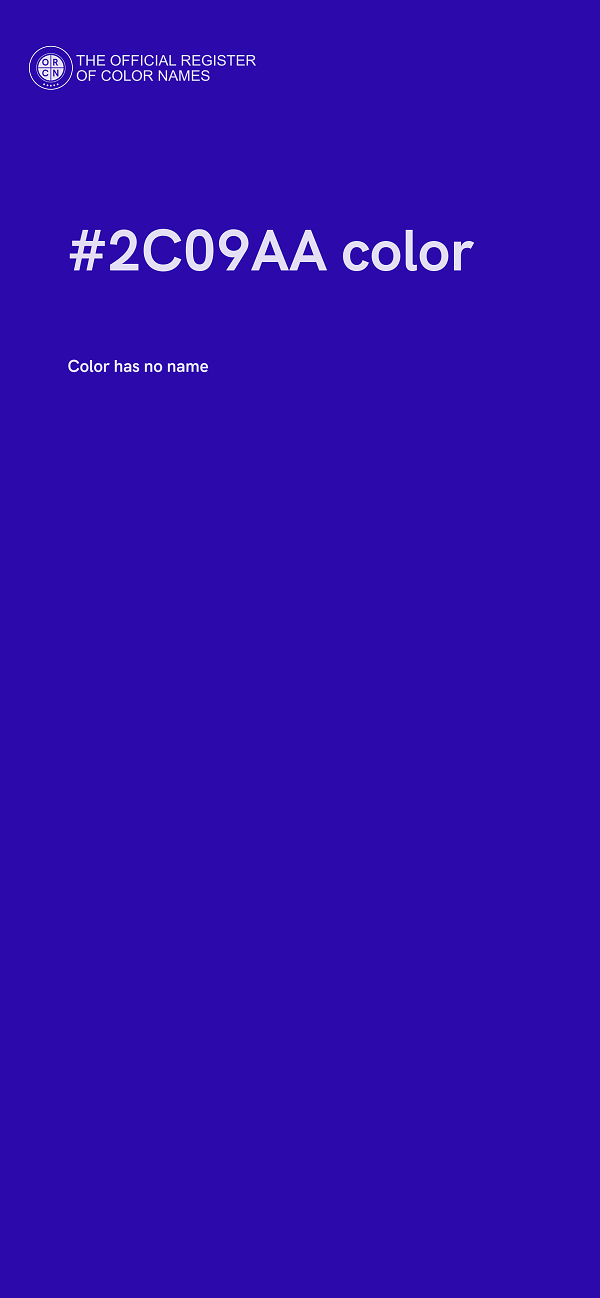 #2C09AA color image