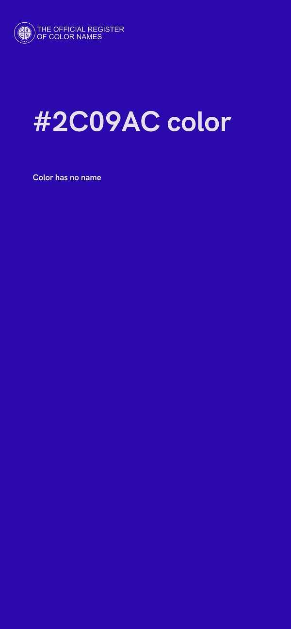 #2C09AC color image