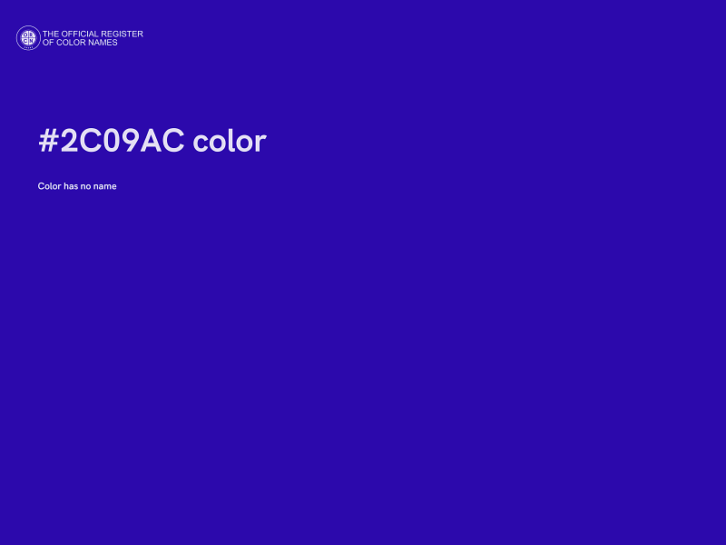 #2C09AC color image