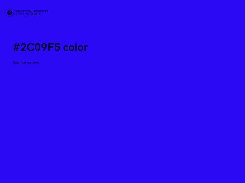 #2C09F5 color image