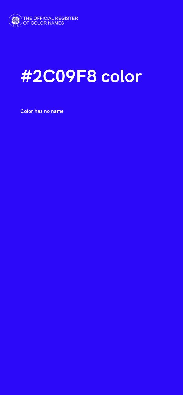 #2C09F8 color image