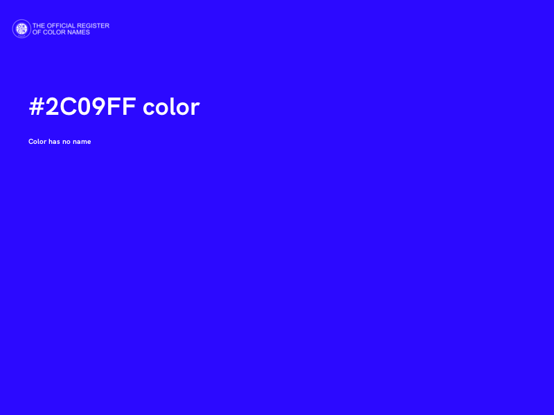 #2C09FF color image