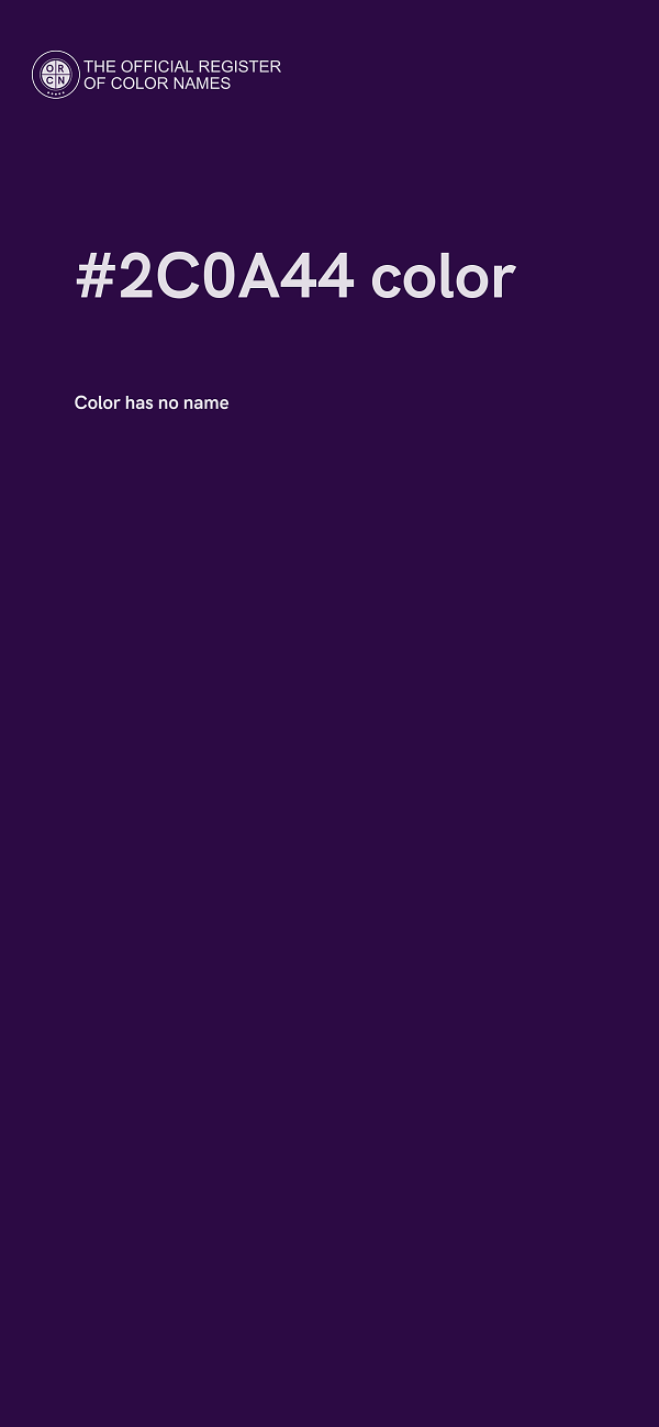 #2C0A44 color image