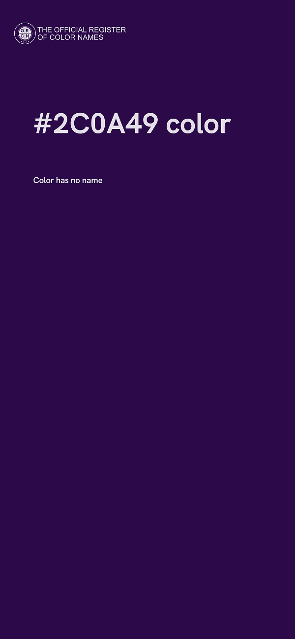 #2C0A49 color image