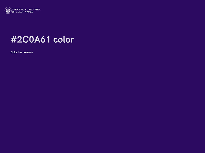 #2C0A61 color image