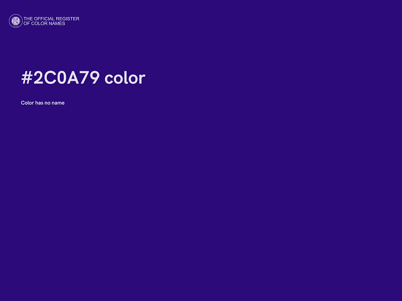 #2C0A79 color image
