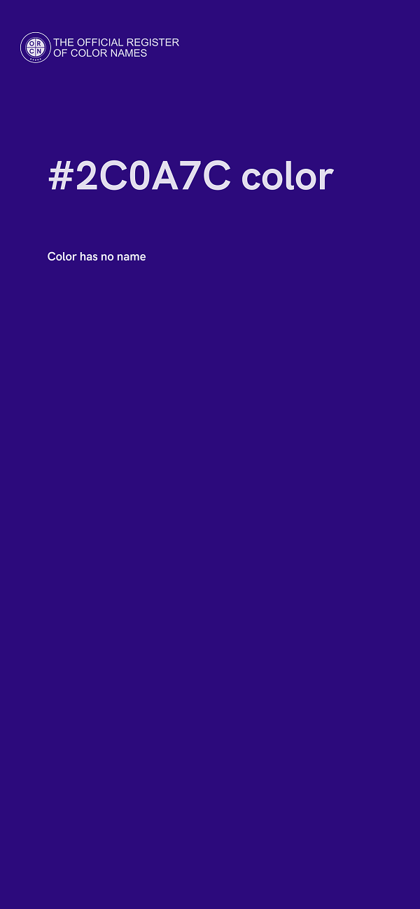 #2C0A7C color image