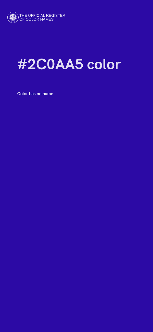 #2C0AA5 color image