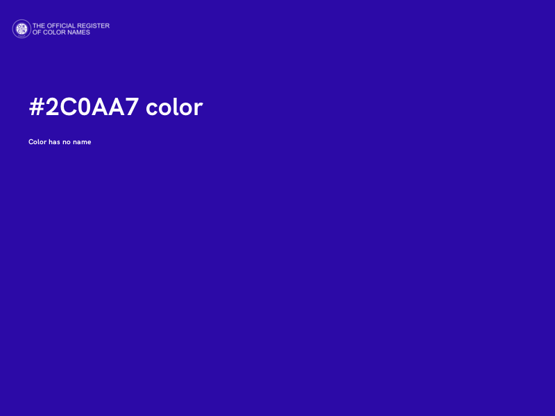 #2C0AA7 color image