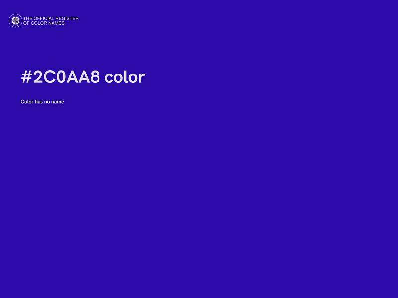 #2C0AA8 color image