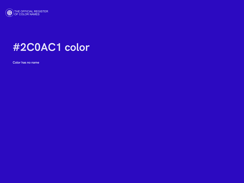 #2C0AC1 color image