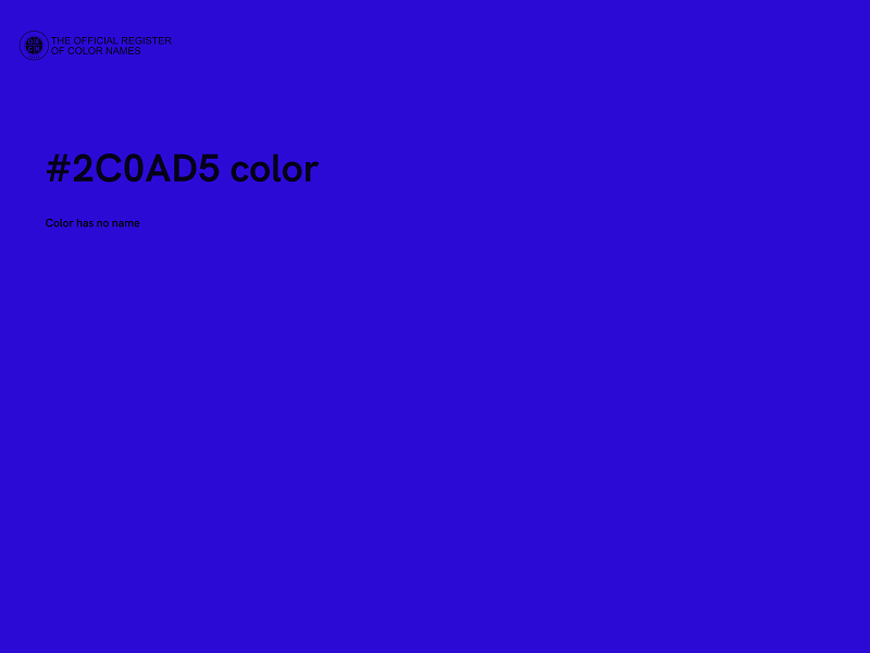 #2C0AD5 color image