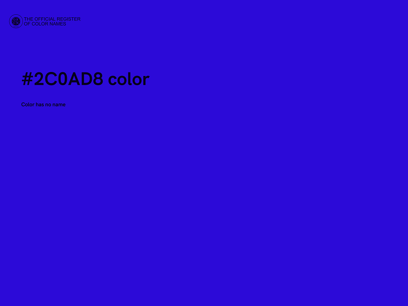 #2C0AD8 color image