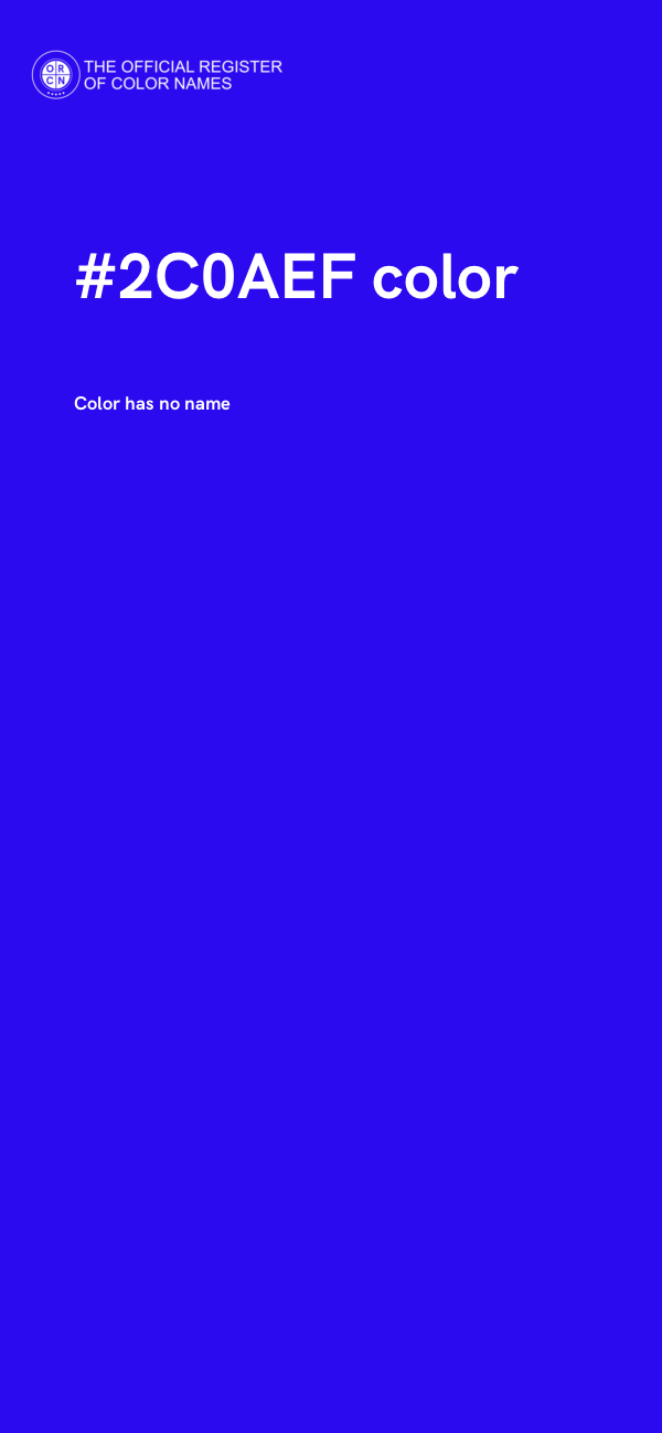 #2C0AEF color image