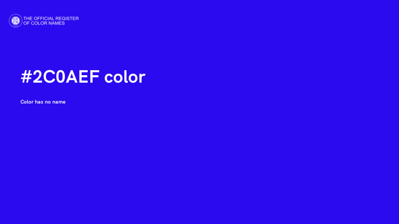 #2C0AEF color image