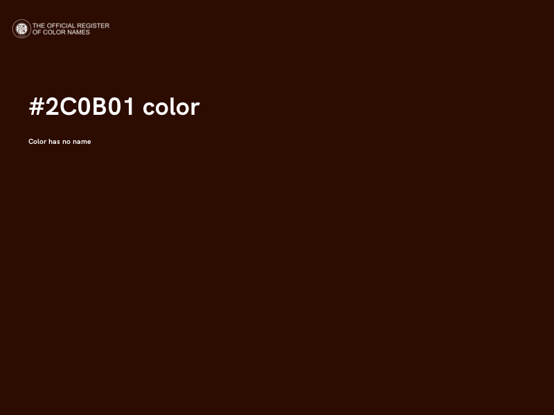 #2C0B01 color image