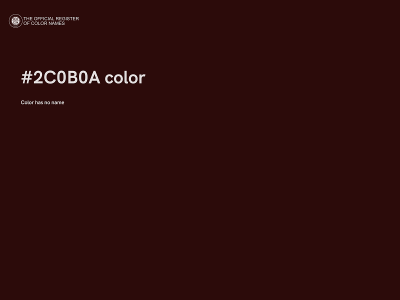 #2C0B0A color image