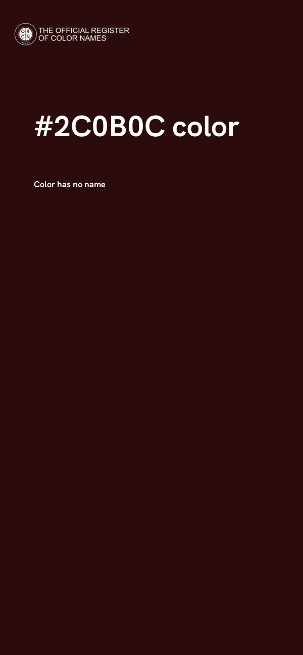 #2C0B0C color image