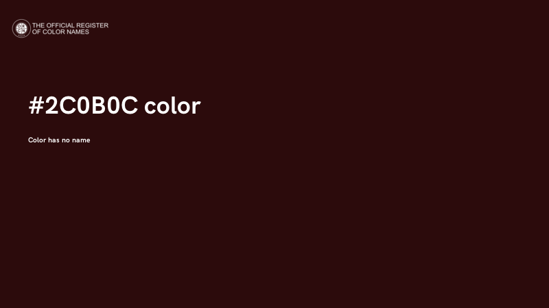 #2C0B0C color image