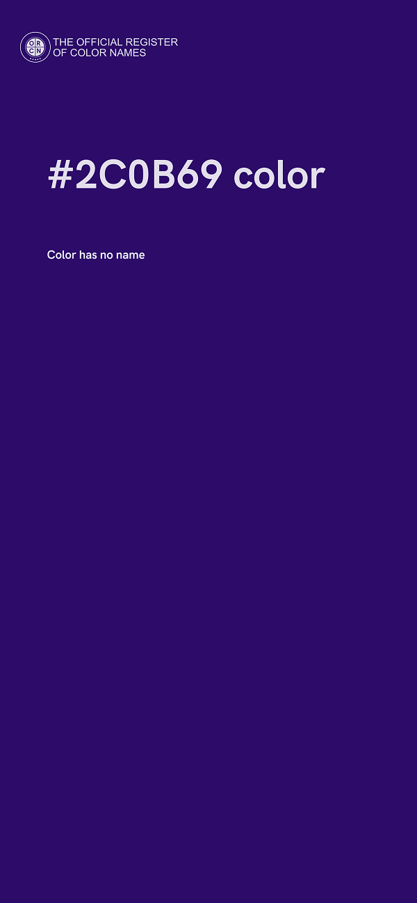 #2C0B69 color image