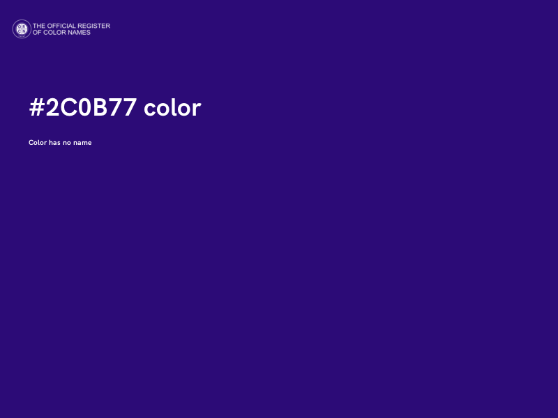 #2C0B77 color image