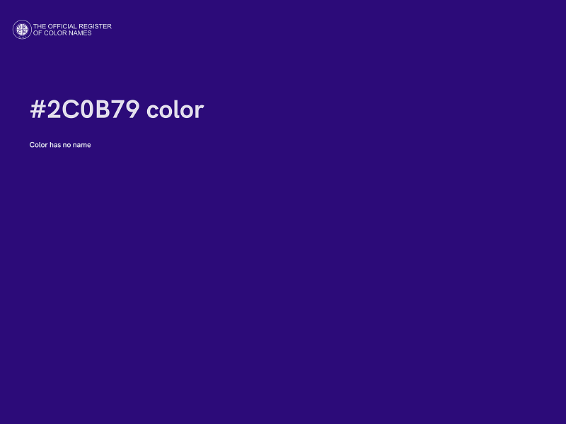 #2C0B79 color image