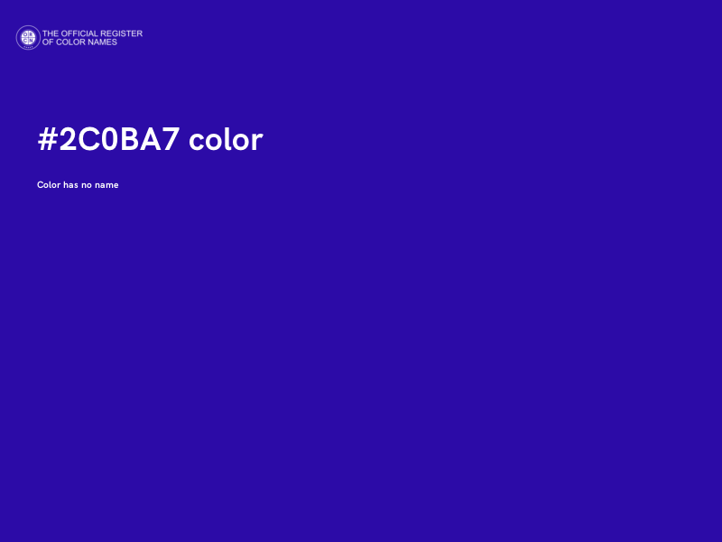 #2C0BA7 color image