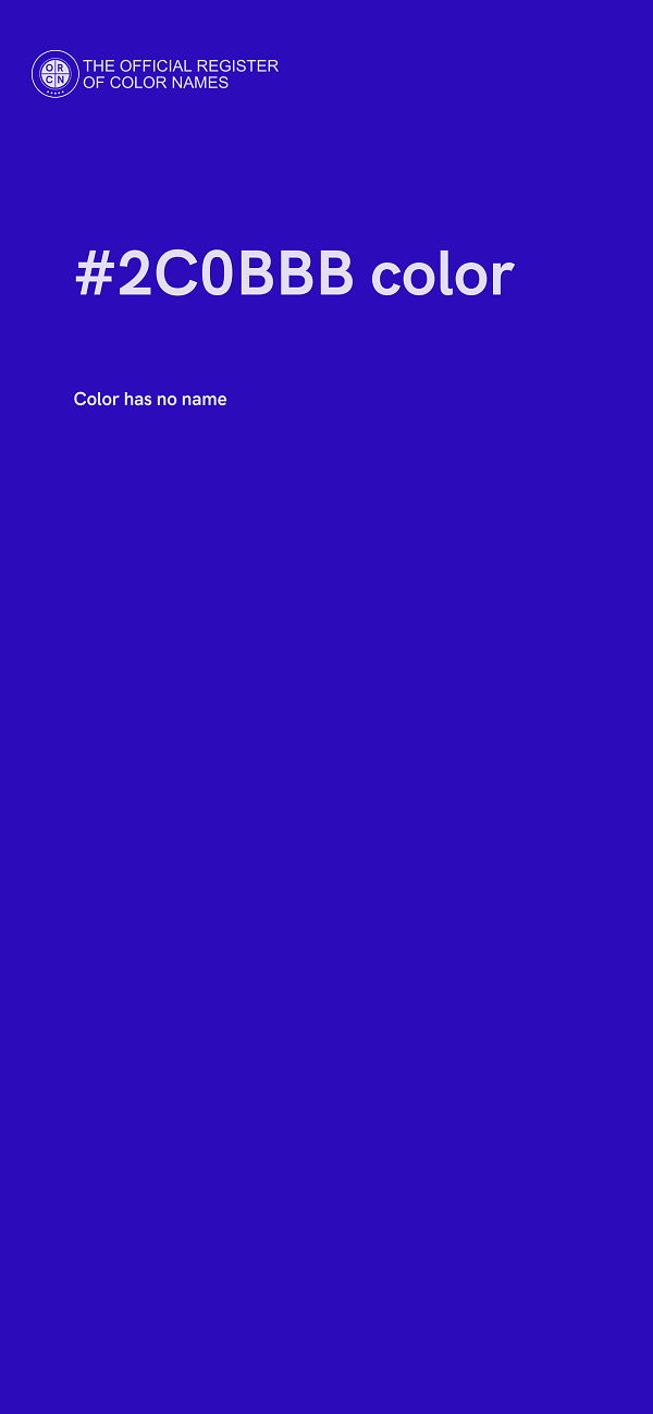 #2C0BBB color image