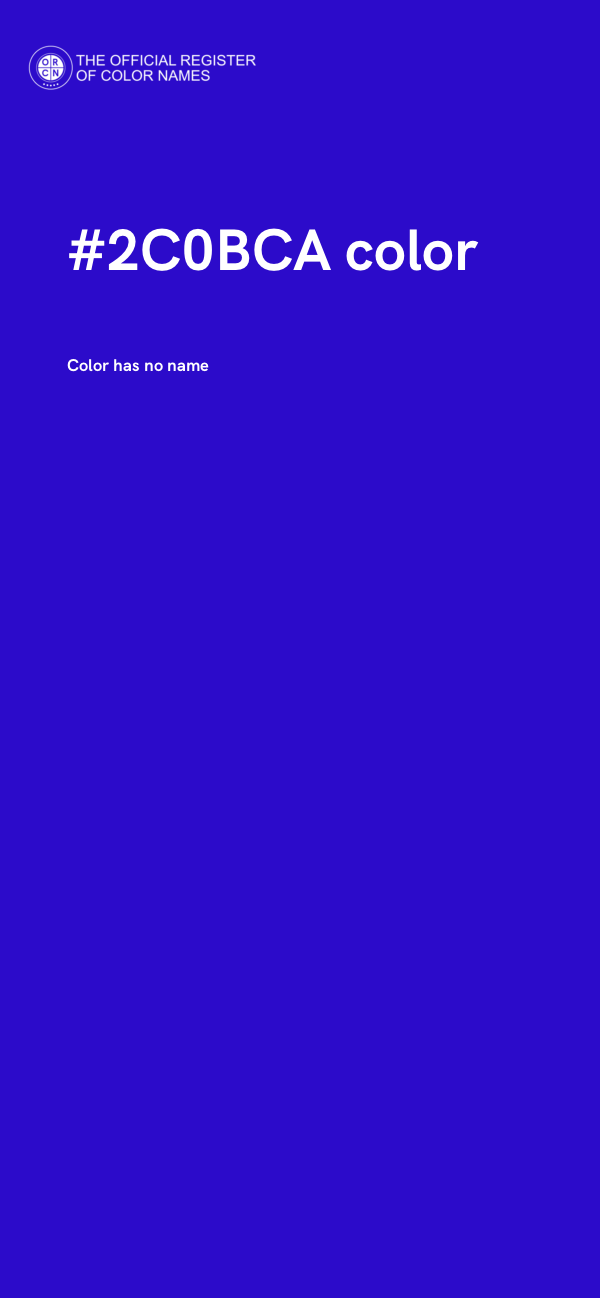 #2C0BCA color image