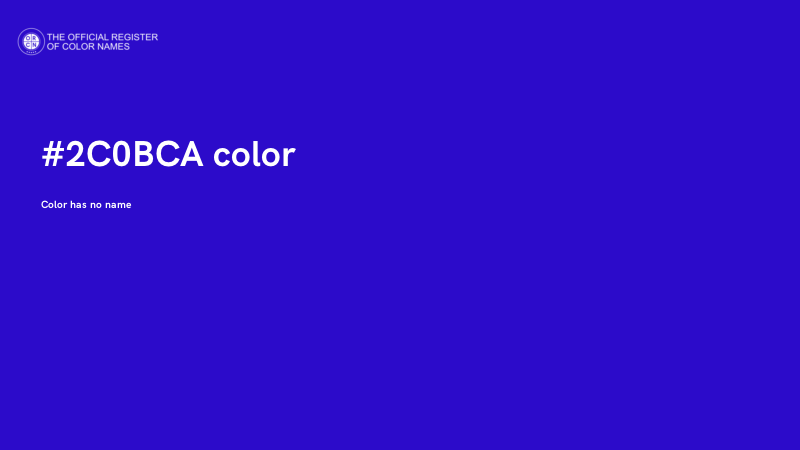 #2C0BCA color image