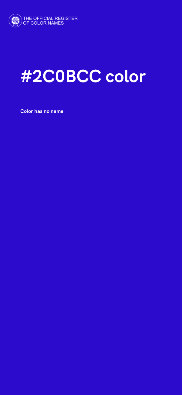 #2C0BCC color image