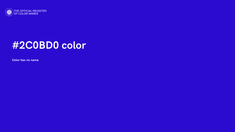 #2C0BD0 color image