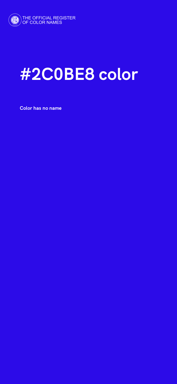 #2C0BE8 color image