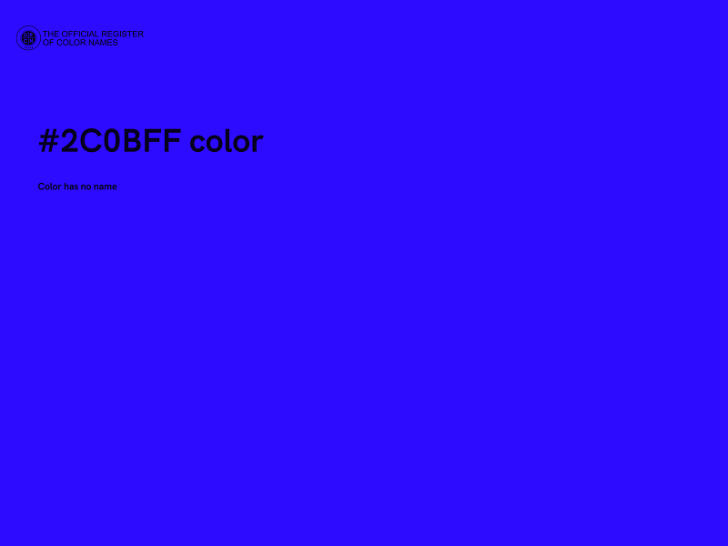 #2C0BFF color image