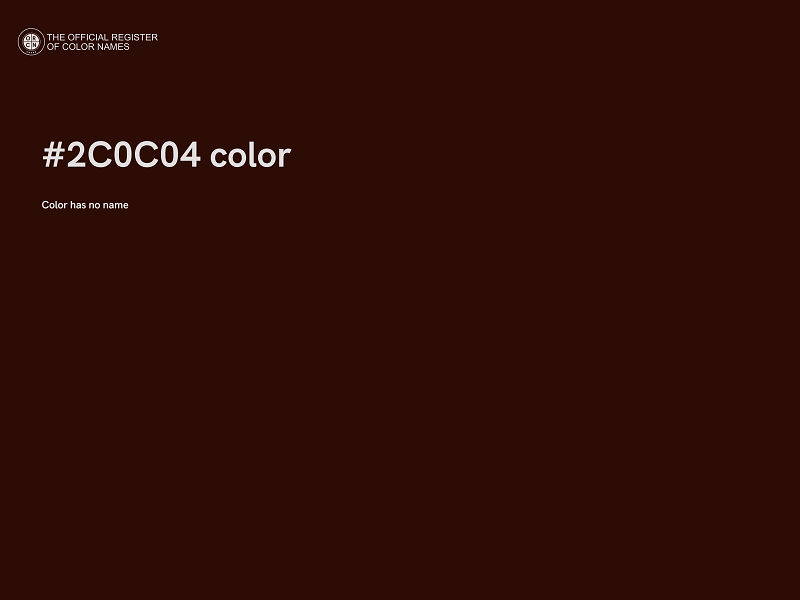 #2C0C04 color image