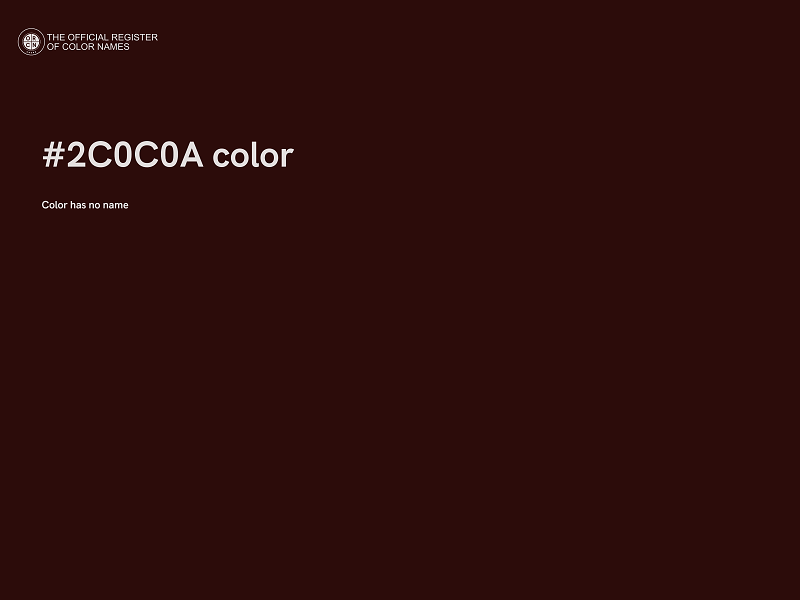 #2C0C0A color image