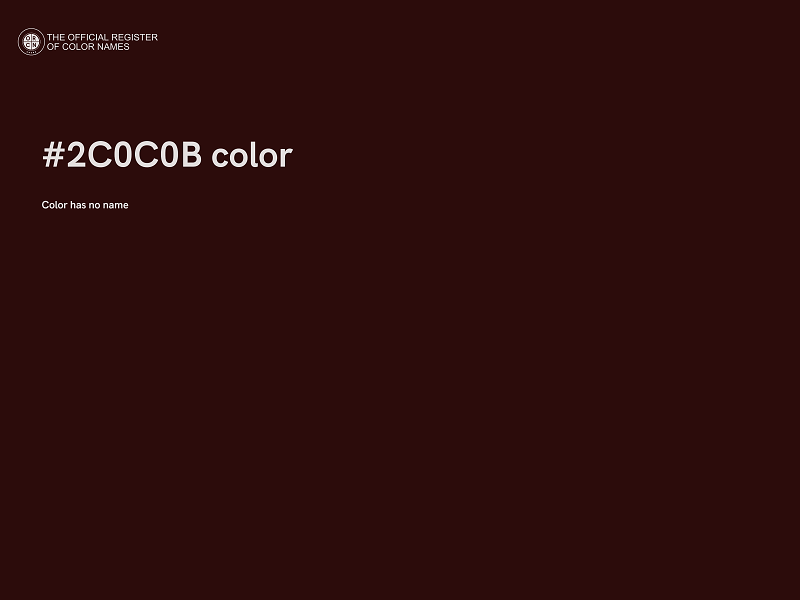 #2C0C0B color image