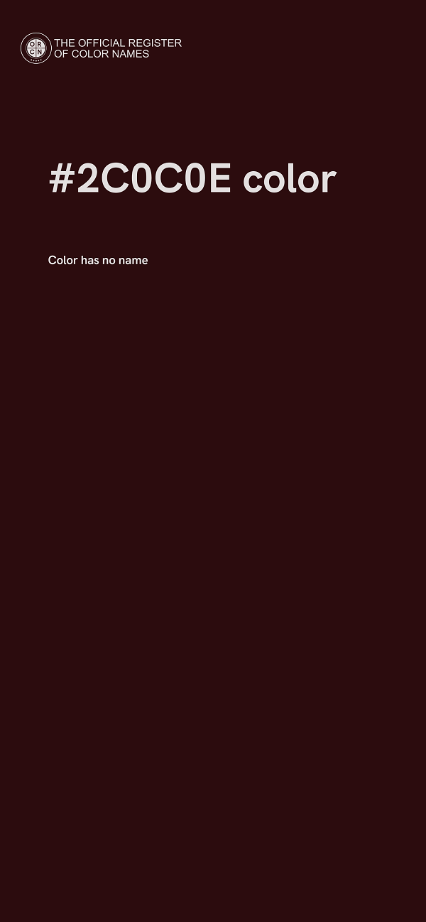 #2C0C0E color image