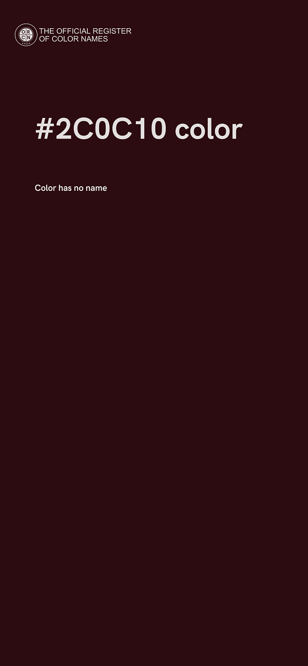 #2C0C10 color image