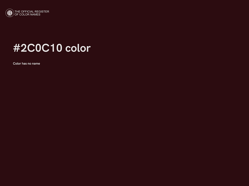 #2C0C10 color image
