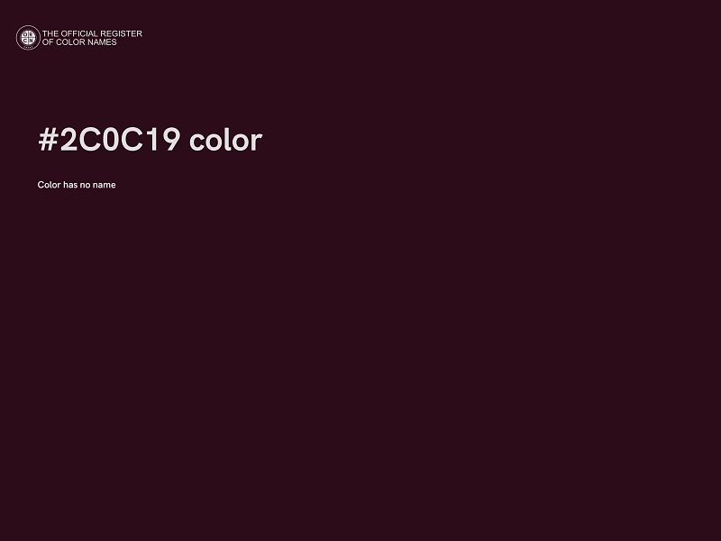 #2C0C19 color image