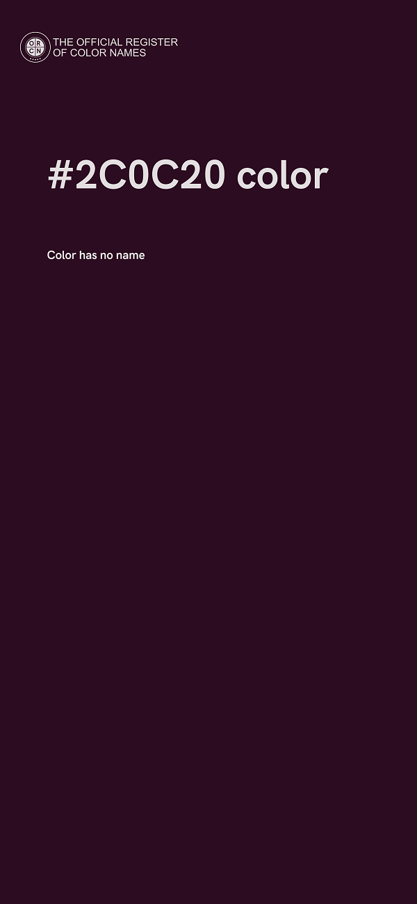 #2C0C20 color image