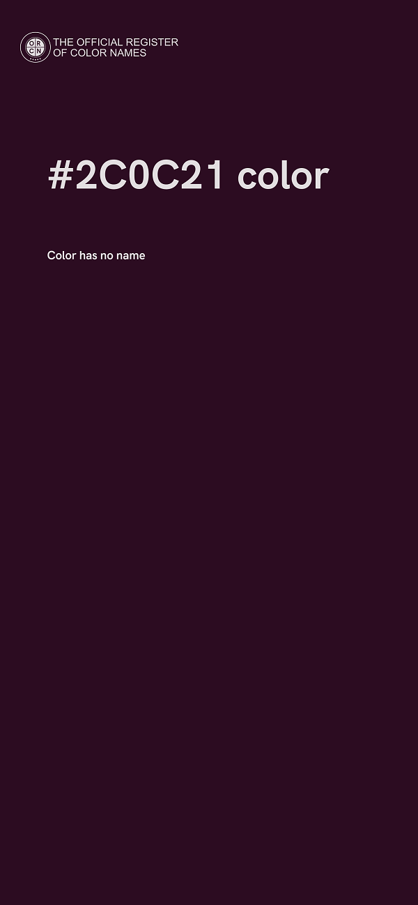 #2C0C21 color image