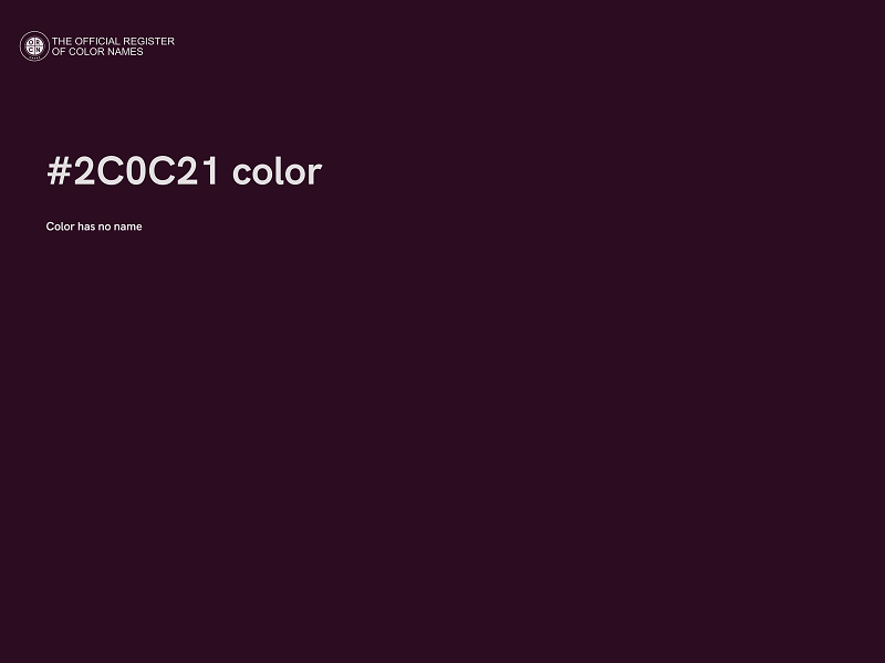 #2C0C21 color image