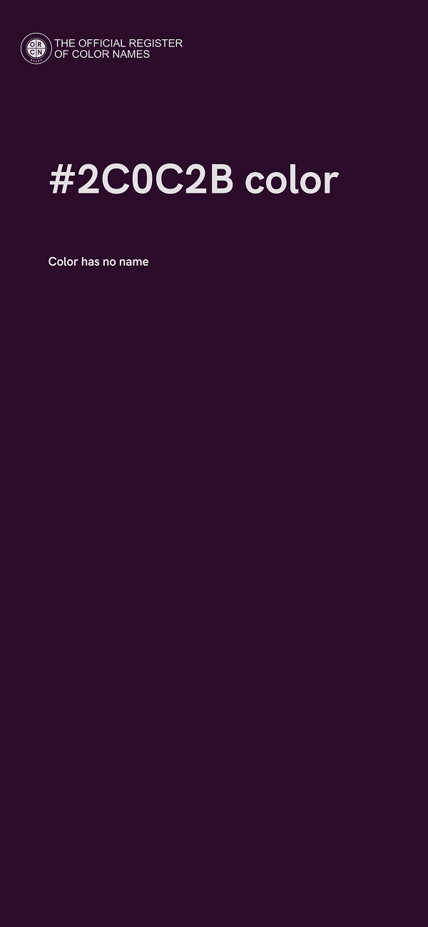 #2C0C2B color image