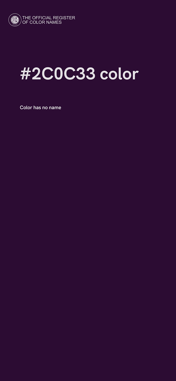 #2C0C33 color image