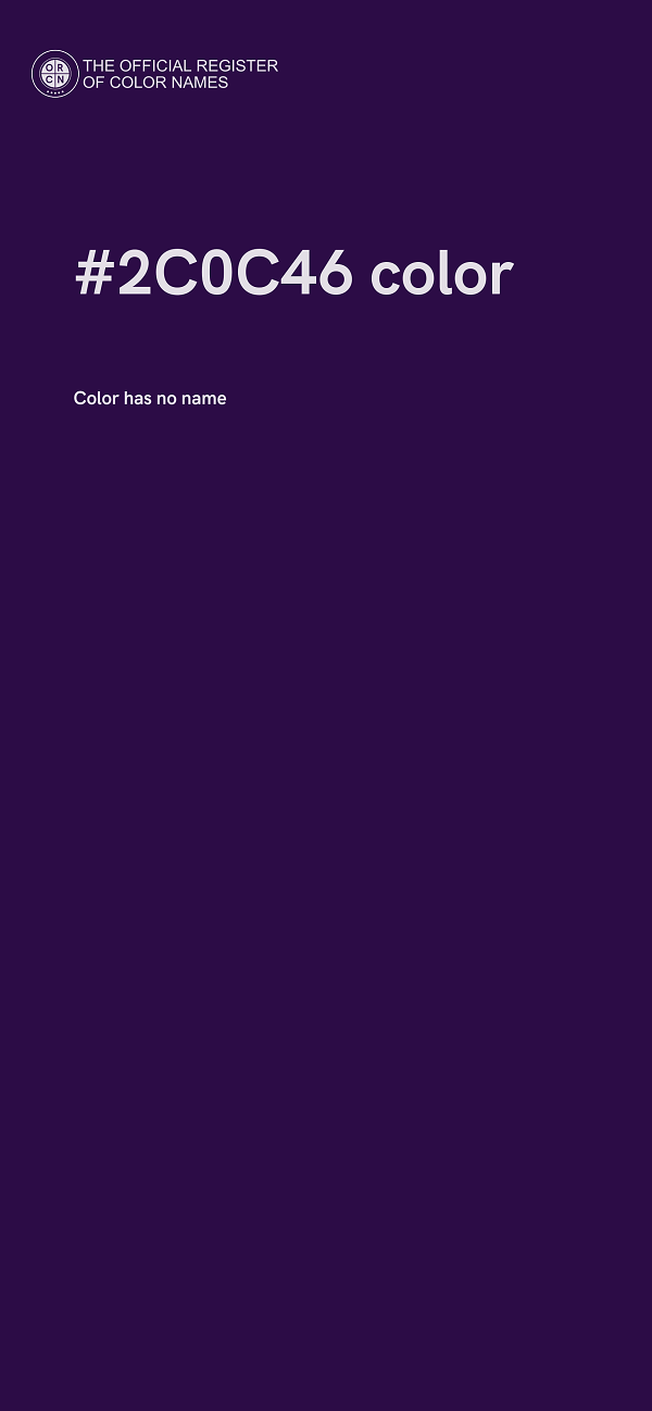 #2C0C46 color image
