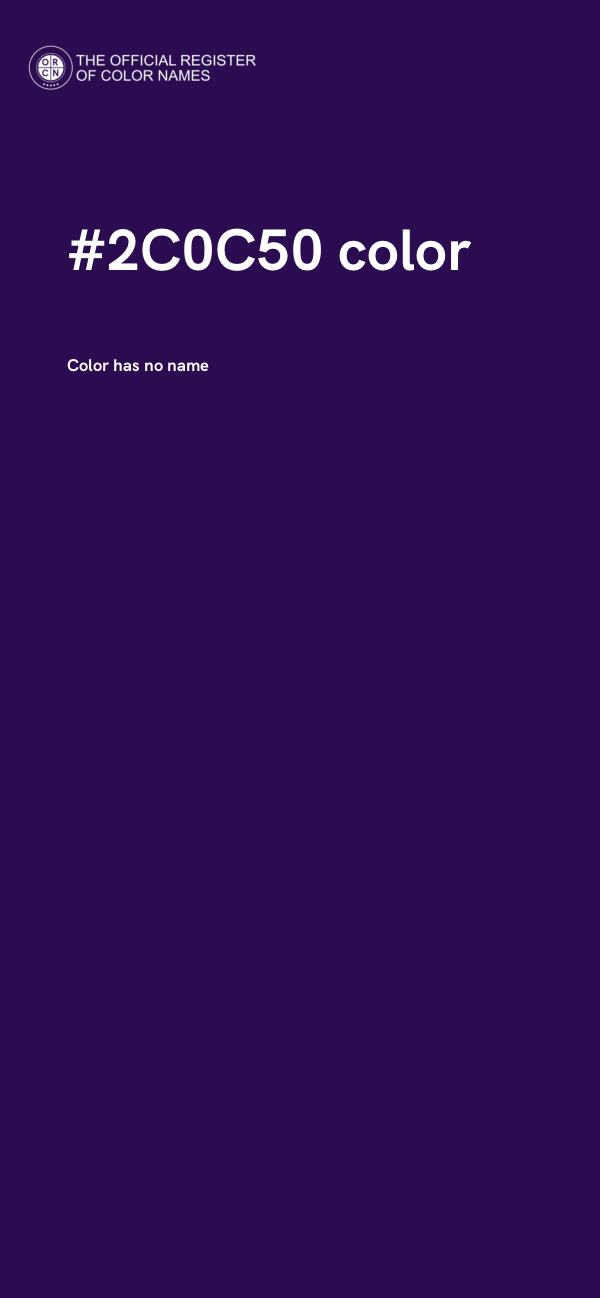 #2C0C50 color image