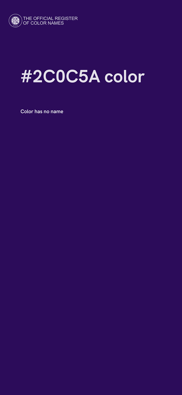 #2C0C5A color image