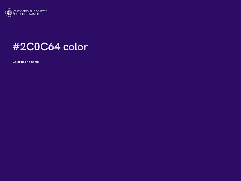 #2C0C64 color image